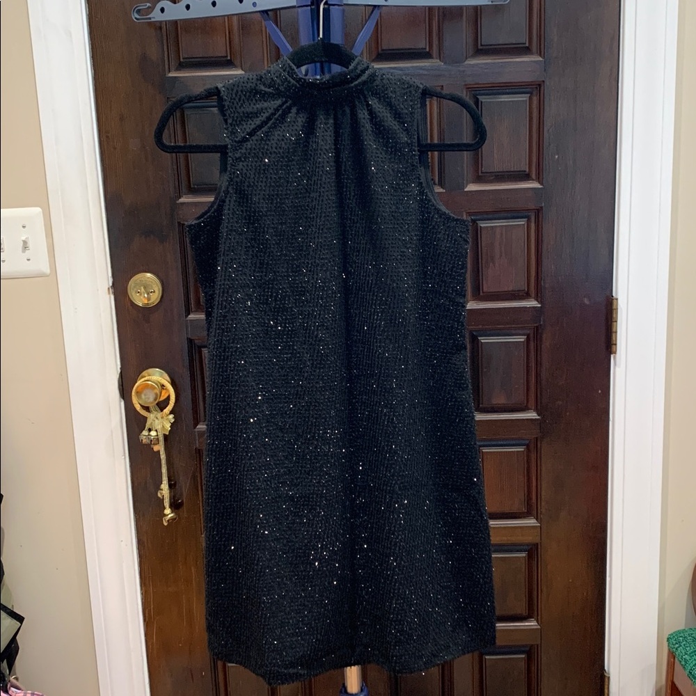 Ann Taylor Black Textured Dress